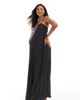 Vero Moda Maternity Vero Moda Maternity textured plisse cami maxi dress in chocolate-Brown - 1