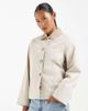 Vero Moda Petite Vero Moda Petite barn jacket with contrast collar detail in oatmeal-Neutral - 1