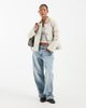 Vero Moda Petite Vero Moda Petite barn jacket with contrast collar detail in oatmeal-Neutral - 2