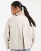 Vero Moda Petite Vero Moda Petite barn jacket with contrast collar detail in oatmeal-Neutral - 4