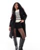 Vero Moda Petite Vero Moda Petite belted formal midi coat in black - 1