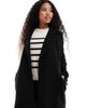 Vero Moda Petite Vero Moda Petite belted formal midi coat in black - 2