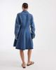 Vero Moda Petite Vero Moda Petite button up seam detailing denim mini dress in medium blue - 2
