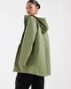 Vero Moda Petite Vero Moda Petite coated rain jacket with hood in oil green - 4