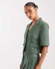 Vero Moda Petite Vero Moda Petite cropped short sleeve tailored blazer in laurel green - part of a set - 1