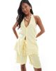 Vero Moda Petite Vero Moda Petite halterneck vest in pale yellow - part of a set - 2