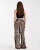 Vero Moda Petite Vero Moda Petite high waist wide leg pants in leopard print-Neutral - 2
