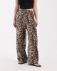 Vero Moda Petite Vero Moda Petite high waist wide leg pants in leopard print-Neutral - 3