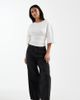 Vero Moda Petite Vero Moda Petite Kirsa high waist barrel leg jeans in medium gray wash - 1