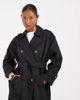 Vero Moda Petite Vero Moda Petite longline belted trench coat in black - 3