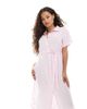 Vero Moda Petite Vero Moda Petite midi shirt dress with tie belt in pink - 1
