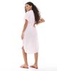Vero Moda Petite Vero Moda Petite midi shirt dress with tie belt in pink - 2