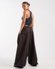 Vero Moda Petite Vero Moda Petite poplin wide balloon pants in chocolate-Brown - 2