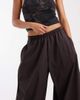 Vero Moda Petite Vero Moda Petite poplin wide balloon pants in chocolate-Brown - 4