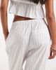 Vero Moda Petite Vero Moda Petite poplin wide leg pull-on pants in white and black stripe - part of a set - 4