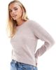 Vero Moda Petite Vero Moda Petite round neck knit sweater in blush melange-pink - 1