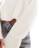 Vero Moda Petite Vero Moda Petite round neck knit sweater in cream-White - 2