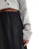 Vero Moda Petite Vero Moda Petite satin bias midi skirt in black - 3
