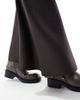 Vero Moda Petite Vero Moda Petite satin bias midi skirt in chocolate-Brown - 2