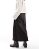 Vero Moda Petite Vero Moda Petite satin bias midi skirt in chocolate-Brown - 3