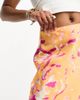 Vero Moda Petite Vero Moda Petite satin midi skirt in orange abstract print - 2
