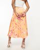 Vero Moda Petite Vero Moda Petite satin midi skirt in orange abstract print - 4
