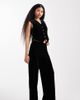 Vero Moda Petite Vero Moda Petite seam front tailored velvet pants in black - part of a set - 1