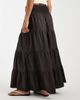 Vero Moda Petite Vero Moda Petite shirred waist tiered boho maxi skirt in chocolate-Brown - 4