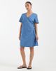 Vero Moda Petite Vero Moda Petite short sleeve wrap front denim mini dress in light blue wash - 2