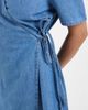 Vero Moda Petite Vero Moda Petite short sleeve wrap front denim mini dress in light blue wash - 3