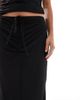 Vero Moda Petite Vero Moda Petite slinky ruched front maxi skirt in black - part of a set - 4