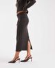 Vero Moda Petite Vero Moda Petite soft touch folded waistband midi skirt in chocolate melange - part of a set-Brown - 3