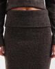 Vero Moda Petite Vero Moda Petite soft touch folded waistband midi skirt in chocolate melange - part of a set-Brown - 4