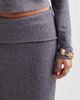 Vero Moda Petite Vero Moda Petite soft touch folded waistband midi skirt in gray melange - part of a set-Brown - 3