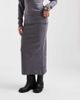 Vero Moda Petite Vero Moda Petite soft touch folded waistband midi skirt in gray melange - part of a set-Brown - 4
