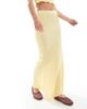 Vero Moda Petite Vero Moda Petite textured maxi skirt in pale banana - part of a set-Yellow - 2