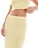 Vero Moda Petite Vero Moda Petite textured maxi skirt in pale banana - part of a set-Yellow - 3
