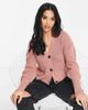 Vero Moda Petite Vero Moda Petite v-neck cardigan with deep cuff in rose-Pink - 1