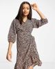 Vero Moda Petite Vero Moda Petite v-neck ruched mini dress in mixed floral-Multi - 1