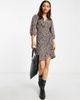 Vero Moda Petite Vero Moda Petite v-neck ruched mini dress in mixed floral-Multi - 4