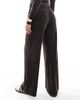 Vero Moda Petite Vero Moda Petite wide leg jersey pants in chocolate melange - part of a set-Brown - 3