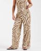 Vero Moda Petite Vero Moda Petite wide leg textured jersey pants in birch abstract print - part of a set-White - 2