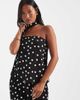 Vero Moda Petite Vero Moda Petite woven bandeau top with scarf detail in black and white polka dot - part of a set - 1