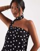 Vero Moda Petite Vero Moda Petite woven bandeau top with scarf detail in black and white polka dot - part of a set - 3