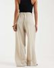 Vero Moda Petite Vero Moda Petite woven pleat front tailored pants with tie waist in stone-Neutral - 4