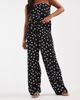 Vero Moda Petite Vero Moda Petite woven wide leg pants in black and white polka dot - part of a set - 2