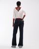 Vero Moda Tall Vero Moda Tall Allison mid rise straight leg seam detail jeans with fold up in dark blue denim-Navy - 2