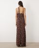 Vero Moda Tall Vero Moda Tall cami maxi dress with scarf neck detail in chocolate polka-dot print-Brown - 4