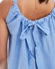 Vero Moda Tall Vero Moda Tall cotton ruched neck maxi dress in blue stripe - 2
