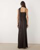 Vero Moda Tall Vero Moda Tall cowl neck satin cami midi dress with scarf detail in chocolate brown - 4